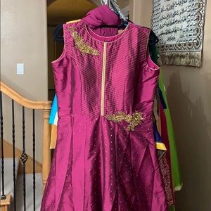 Simple purple anarkali